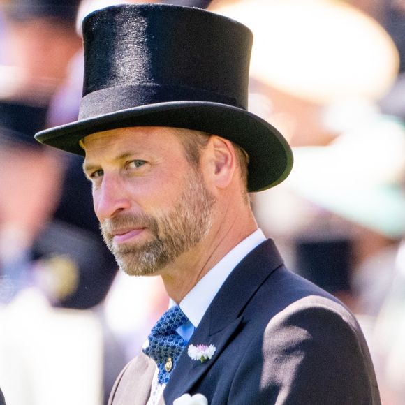 Le prince William, prince de Galles lors du Royal Ascot le 18 juin 2025. 
Crédit : Backgrid USA / Bestimage