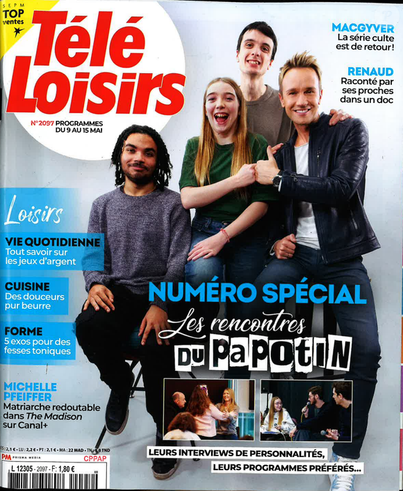 La couverture de "Télé Loisirs" des programmes du 9 au 15 mai 2026