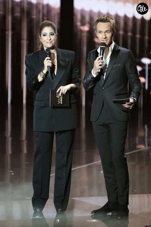 Lea Salame et Cyril Feraud assistent à la 40e cérémonie des Victoires de la Musique à La Seine Musicale, le 14 février 2025 à Boulogne-Billancourt, en France. Photo de David NIVIERE/ABACAPRESS.COM