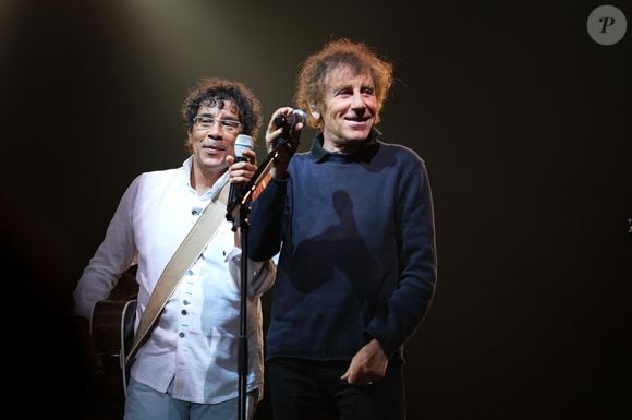 Laurent Voulzy et Alain Souchon se produisent sur scène lors du 37ème Festival Interceltique de Lorient à Lorient, France, le 9 août 2007. Photo Fred Lancelot/Abaca