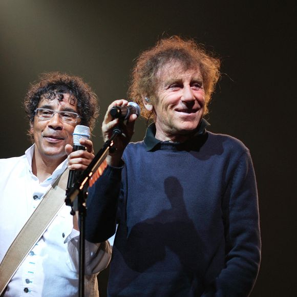 Laurent Voulzy et Alain Souchon se produisent sur scène lors du 37ème Festival Interceltique de Lorient à Lorient, France, le 9 août 2007. Photo Fred Lancelot/Abaca