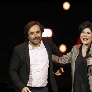 Exclusif - André Manoukian, Liane Foly (Le duo travaille actuellement sur la sortie prochaine d’un album) - 5ème édition de "La Nuit de la Déprime" aux Folies Bergère à Paris le 12 février 2018. © Alain Guizard/Bestimage