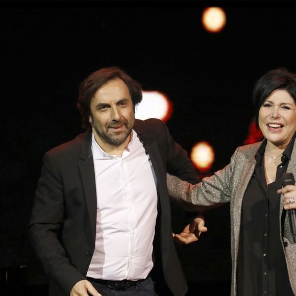 Exclusif - André Manoukian, Liane Foly (Le duo travaille actuellement sur la sortie prochaine d’un album) - 5ème édition de "La Nuit de la Déprime" aux Folies Bergère à Paris le 12 février 2018. © Alain Guizard/Bestimage