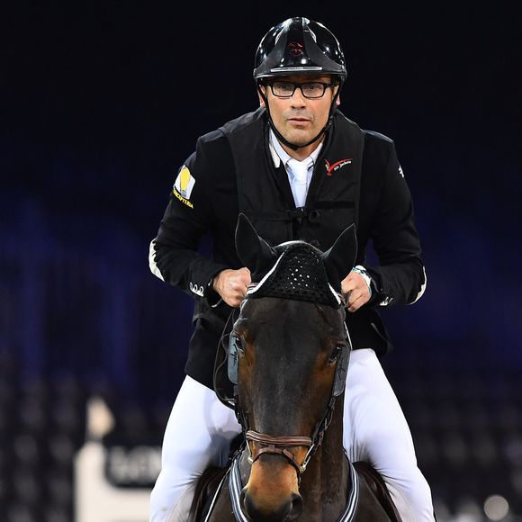 Julien Courbet lors de la première journée de l'édition 2014 du Gucci Paris Masters, dans le cadre de la tournée des Masters du Grand Chelem en salle, à Villepinte, près de Paris, en France, le 4 décembre 2014. Photo par Laurent Zabulon/Abaca