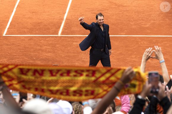 Cérémonie d'hommage pour Rafael Nadal le 25 mai 2025. © Cyril Moreau-Dominique Jacovides / Bestimage