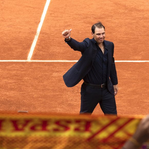 Cérémonie d'hommage pour Rafael Nadal le 25 mai 2025. © Cyril Moreau-Dominique Jacovides / Bestimage