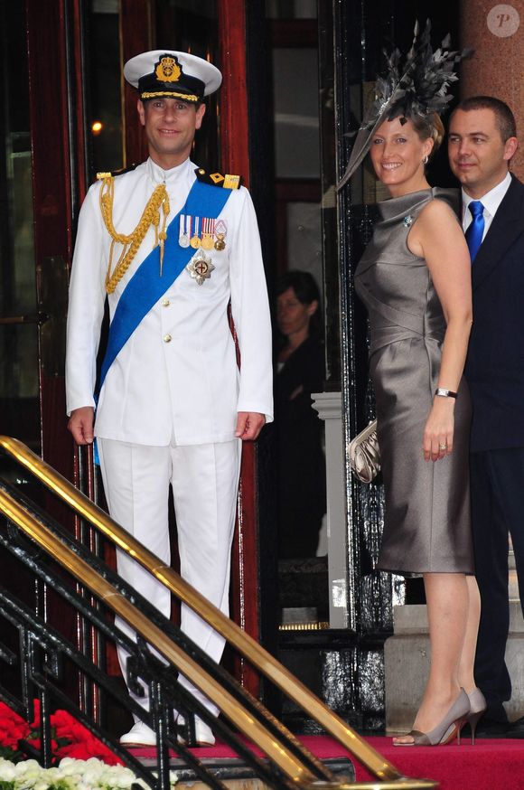 Les princes Edward et Sophie, comtesse de Wessex, arrivent au dîner officiel qui suit le mariage religieux du prince Abert II de Monaco avec Charlene Wittstock à l'Opéra de Monte-Carlo à Monaco le 2 juillet 2011. Une liste d'invités composée de familles royales, de célébrités internationales et de chefs d'État participe aux célébrations. Photo by ABACAPRESS.COM