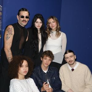 Exclusif - Lucky Love, Solann, Styleto, Yoa, Aliocha Schneider, Pierre Garnier lors de la conférence de presse à l'occasion des quarante ans des Victoires de la Musique dans les locaux de France Télévisions le 13 janvier 2025 en présence des révélations masculines et féminines de l'année.

 La Cérémonie des 40èmes Victoires de la Musique se tiendra en direct de la Seine Musicale vendredi 14 février 2025. Elle sera diffusée sur France 2 et France Inter à partir de 21h10 et présentée par L.Salamé et C.Féraud.

© Coadic Guirec / Bestimage