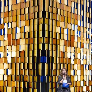 Exclusif - Faustine Bollaert lors de l'enregistrement de l'émission "La Boîte à secrets", présentée par F.Bollaert et diffusée le 26 septembre 2025 sur France 3, dans les studios du Lendit à Saint-Denis, Seine Saint-Denis, France, le 8 septembre 2025. © Pierre Perusseau/Bestimage