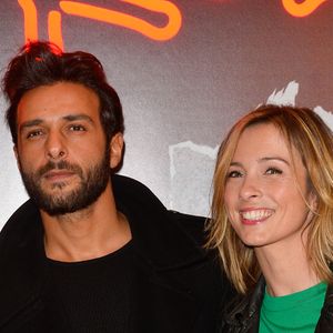 Maxim Nucci (Yodelice) et sa compagne Isabelle Ithurburu - Avant-première du film "Rock'n Roll" au Pathé Beaugrenelle à Paris le 13 février 2017. © Coadic Guirec / Bestimage