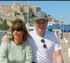 Michel Drucker et Françoise Coquet devant la citadelle de Calvi lors de l'enregistrement de l'émission 'Vivement Dimanche spécial Corse" en 2005.

© Guillaume Gaffiot/Bestimage
