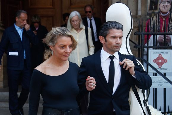 Gautier Capuçon - Sorties des obsèques de Philippe Labro dans l'église de Saint-Germain-des-Prés à Paris le 13 juin 2025. © Dominique Jacovides - Christophe Clovis / Bestimage