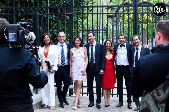 La famille Kretz : "L'Agence" sur TMC  : Sandrine et Olivier Kretz, Valentin et sa femme Charina Sarte, Martin et sa femme Eve von Romberg et Louis - Soirée de gala des 50 ans de la Fondation Claude Pompidou à l'Hôtel Marcel Dassault à Paris le 12 avril 2022. Rachid Bellak / LMS / Bestimage