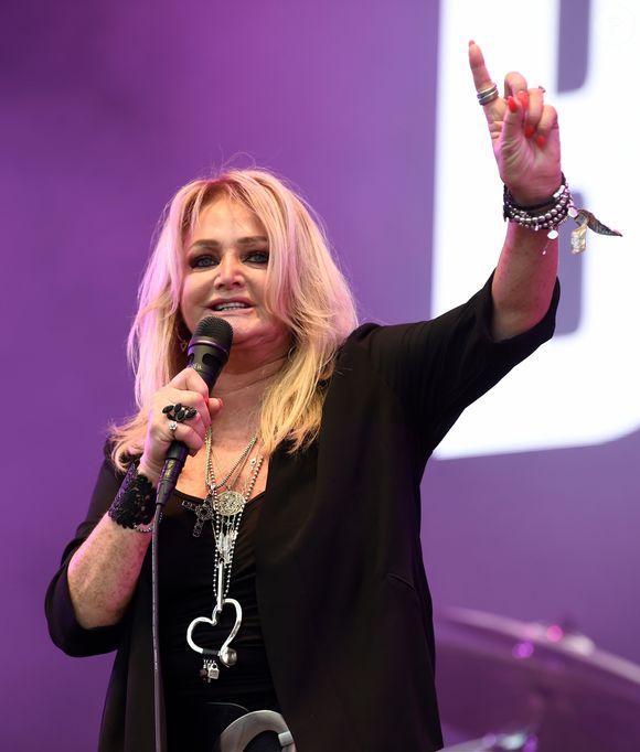 Bonnie Tyler en concert au festuival Rewind à Macclesfield, Royaume Uni, le 5 août 2018. © Backgrid UK/ Bestimage