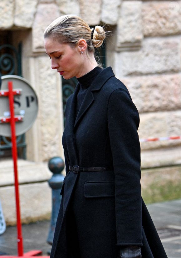 Beatrice Borromeo - Obsèques de Didier Guillaume (ancien ministre de l'Agriculture entre 2018 et 2020 et ancien Ministre d'Etat de Monaco 2024–2025) en la cathédrale Notre-Dame-Immaculée de Monaco le 23 janvier 2025. © Bruno Bebert/Bestimage
