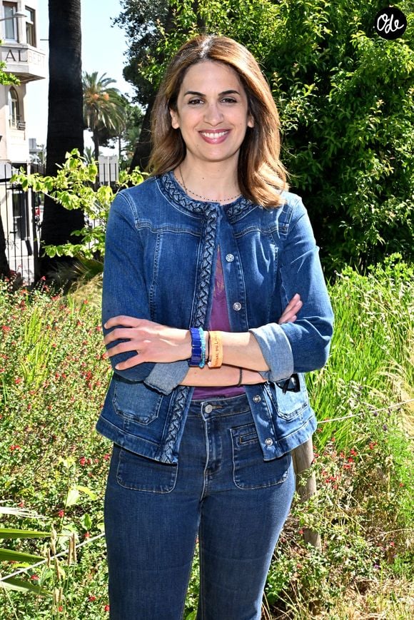 Sonia Mabrouk durant la 27ème édition du Festival du Livre de Nice, installé sur le jardin Albert 1er, du 3 au 5 juin 2023. © Bruno Bebert / Bestimage