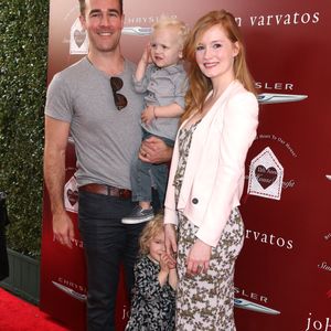 James Van Der Beek, sa femme Kimberly Van Der Beek, et leurs enfants Olivia Van Der Beek et Joshua Van Der Beek - Soirée de charité annuelle John Varvatos à West Hollywood, le 13 avril 2014. FAMEFLYNET / BESTIMAGE
