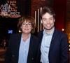 Nathalie Saint-Cricq et son fils Benjamin Duhamel à l'enregistrement de l'émission "On Est En Direct (OEED)", présentée par L.Ruquier et L.Salamé, et diffusée en direct le 2 avril sur France 2. © Jack Tribeca / Bestimage