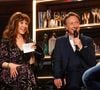 Il retrouve ainsi son ex-compagne Virginie Lemoine sur scène.
Exclusif - Virginie Lemoine, Stéphane Bern lors de l'enregistrement de l'émission "Laurent Gerra, l'anniversaire événement" présentée par S.Bern et qui sera diffusée le 7 juin 2025 sur France 2, au théâtre Marigny, à Paris, France, le 28 avril 2025. © Clovis-Moreau/Bestimage