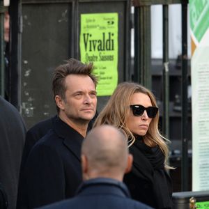 David Hallyday, Laura Smet - Sorties de l'église de la Madeleine après les obsèques de Johnny Hallyday à Paris le 9 décembre 2017. © Veeren / Bestimage