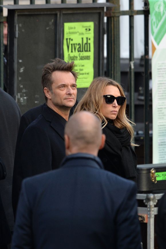 David Hallyday, Laura Smet - Sorties de l'église de la Madeleine après les obsèques de Johnny Hallyday à Paris le 9 décembre 2017. © Veeren / Bestimage
