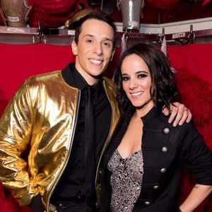 Exclusif - Grégoire Lyonnet et sa femme Alizée -  Backstage de l'émission "Tous au Moulin Rouge pour le sidaction" au Moulin Rouge à Paris le 20 mars 2017. L'émission sera diffusée sur France 2 le samedi 25 mars à 21h00. © Cyril Moreau - Dominique Jacovides / Bestimage