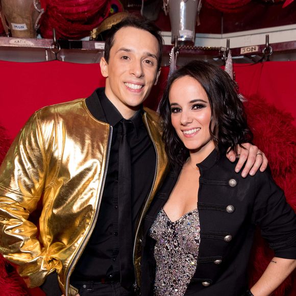 Exclusif - Grégoire Lyonnet et sa femme Alizée -  Backstage de l'émission "Tous au Moulin Rouge pour le sidaction" au Moulin Rouge à Paris le 20 mars 2017. L'émission sera diffusée sur France 2 le samedi 25 mars à 21h00. © Cyril Moreau - Dominique Jacovides / Bestimage