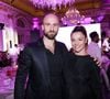 Denitsa Ikonomova (enceinte) et son compagnon François Alu - Photocall du 5ème gala de charité de l'association "Les Bonnes Fées" à l'occasion de la campagne mondiale "Octobre Rose" à l'hôtel Peninsula, Paris le 3 octobre 2024. © Rachid Bellak/Bestimage