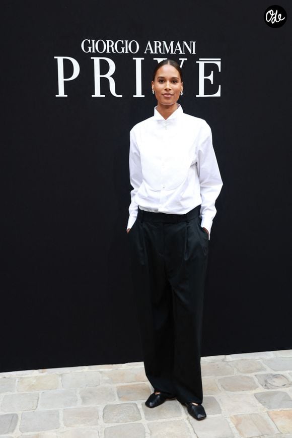 Cindy Bruna au défilé Giorgio Armani Privé "Collection Haute Couture Automne/Hiver 2026-2027" lors de la Fashion Week de Paris, le 7 juillet 2026.

Florian Lavielle / Bestimage