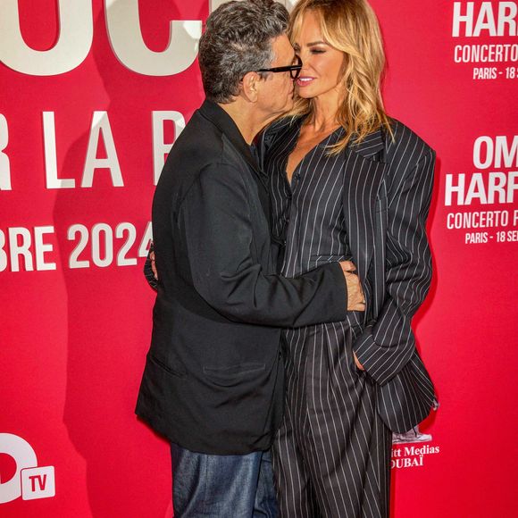 Marc Lavoine et Adriana Karembeu lors d'une séance photo pour le « Concerto pour la paix » d'Omar Harfouch au Théâtre des Champs-Élysées, le 18 septembre 2024 à Paris, en France. Photo : Shootpix/ABACAPRESS.COM