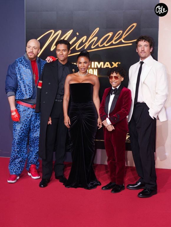 KeiLyn Durrel Jones, Jaafar Jackson, Nia Long, Juliano Valdi, Miles Teller - Première du biopic "Michael" à Berlin, le 10 avril 2026. API / BESTIMAGE