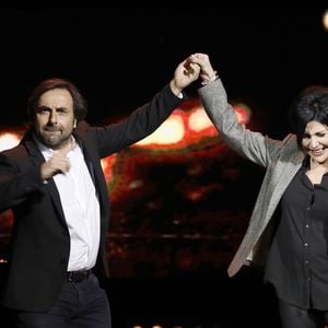 Exclusif - André Manoukian, Liane Foly (Le duo travaille actuellement sur la sortie prochaine d’un album) - 5ème édition de "La Nuit de la Déprime" aux Folies Bergère à Paris le 12 février 2018. © Alain Guizard/Bestimage