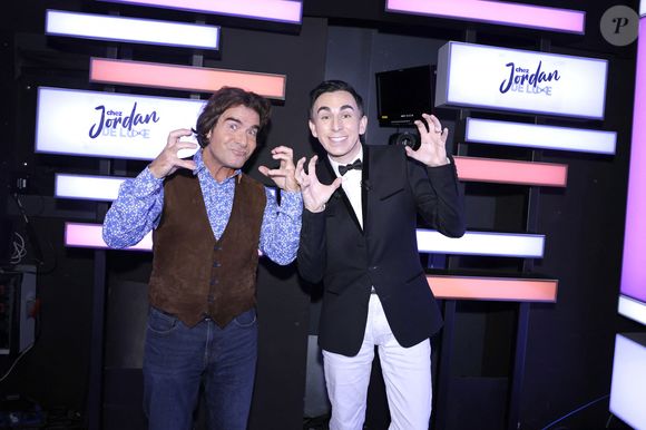 Exclusif - Laurent de Funes (petit-fils de Louis de Funes) et Jordan de Luxe lors de l'enregistrement de l'émission "Chez Jordan de Luxe" à Paris. Le 30 octobre 2024
© Cédric Perrin / Bestimage