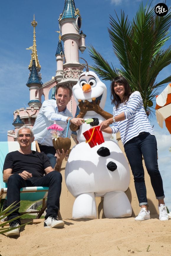 Raymond Domenech, Jean-Philippe Doux, Estelle Denis – Événement « Fête Givrée » à Disneyland Paris # La Reine des Neiges. Photo de Nasser Berzane/ABACAPRESS.COM