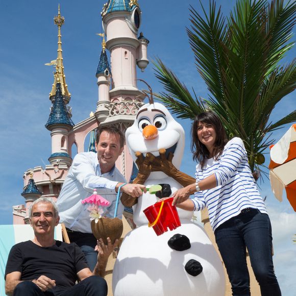 Raymond Domenech, Jean-Philippe Doux, Estelle Denis – Événement « Fête Givrée » à Disneyland Paris # La Reine des Neiges. Photo de Nasser Berzane/ABACAPRESS.COM