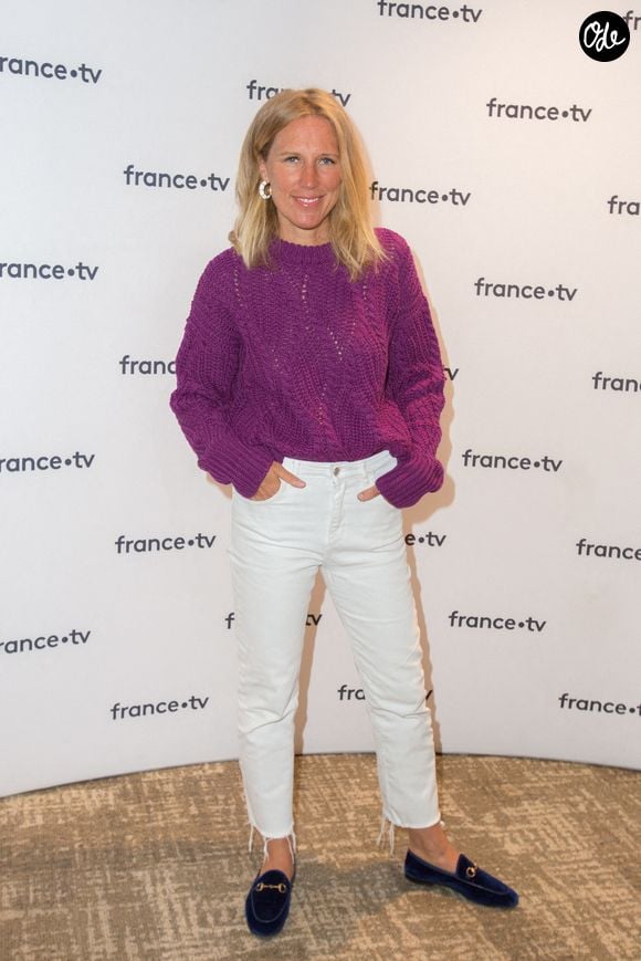 Agathe Lecaron lors de la conférence de presse de France Télévision au Pavillon Gabriel à Paris, en France, le 24 août 2021. Photo : Nasser Berzane/ABACAPRESS.COM