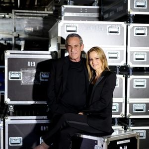 Exclusif - Thierry Ardisson et sa femme Audrey Crespo-Mara - Vernissage de l'exposition "Johnny Hallyday, l'exposition" au Palais des Expositions à Paris. Le 21 décembre 2023
© Dominique Jacovides / Bestimage