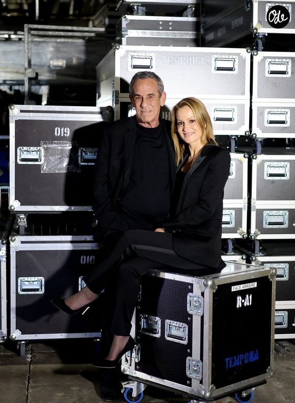 Exclusif - Thierry Ardisson et sa femme Audrey Crespo-Mara - Vernissage de l'exposition "Johnny Hallyday, l'exposition" au Palais des Expositions à Paris. Le 21 décembre 2023
© Dominique Jacovides / Bestimage