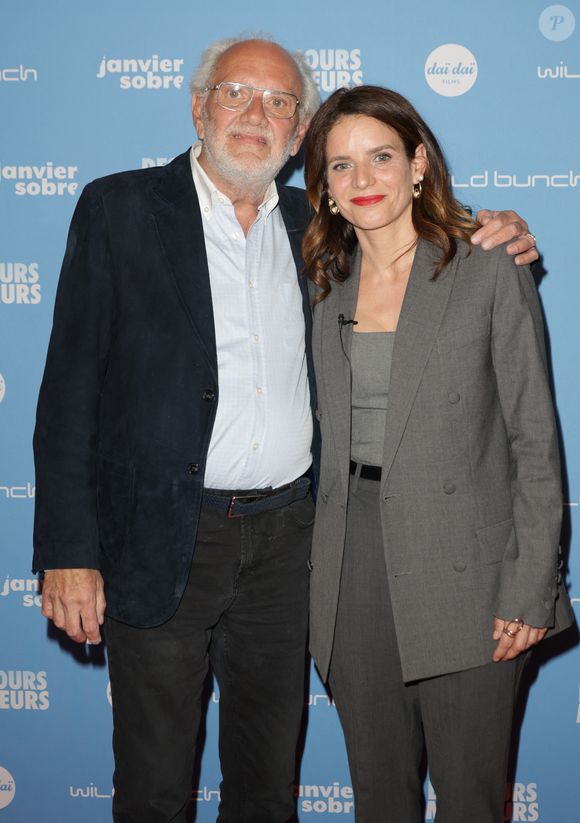 Vanessa Djian avec son père - Avant-première du film "Des jours meilleurs" au cinéma Max Linder à Paris le 7 avril 2025. © Coadic Guirec/Bestimage