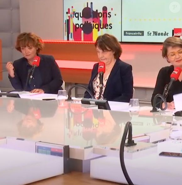 Carine Bécard face à Christophe Castaner sur France Inter (Capture d'écran YouTube - France Inter en 2017).