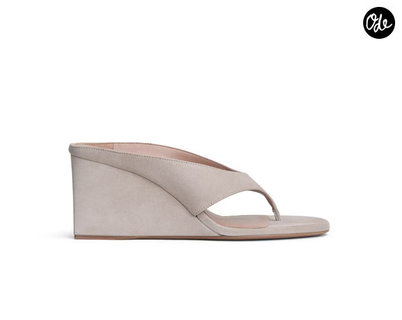 MULES TONG COMPENSEES EN SUEDE