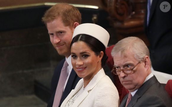 Le prince Harry, duc de Sussex, Meghan Markle, duchesse de Sussex lors de la messe en l'honneur de la journée du Commonwealth à l'abbaye de Westminster à Londres le 11 mars 2019.

EXPRESS SYNDICATION / BESTIMAGE