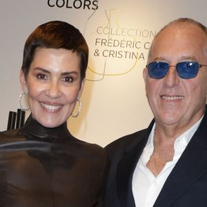 Exclusif - Cristina Cordula et son mari Frédéric Cassin - Cocktail à l'occasion des ventes: "Shaping Colors Collection Frédéric Cassin et Cristina Cordula" chez Christie's à Paris le 28 novembre 2024. © Coadic Guirec/Bestimage