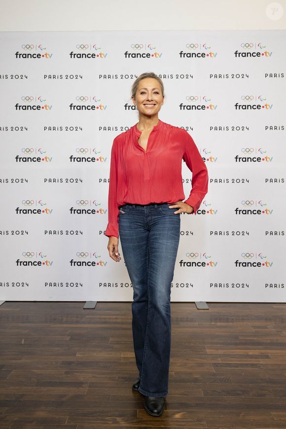 Anne Sophie Lapix lors de la présentation des journalistes et chroniqueurs de France Télévisions pour les Jeux Olympiques 2024 au musée de l'Homme à Paris, le 11 juin 2024.
© Pierre Perusseau / Bestimage