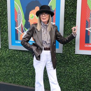 Diane Keaton arrive à la finale féminine entre Coco Gauff et Aryna Sabalenka à l'US Open à New York City, NY, USA le 9 septembre 2023. Photo par Charles Guerin/ABACAPRESS.COM