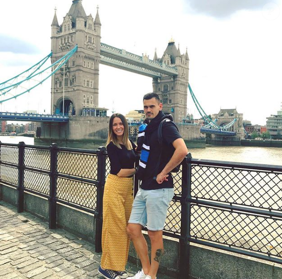 Lucie de "L'amour est dans le pré" avec son petit ami Jérôme Prior à Londres, le 7 août 2019