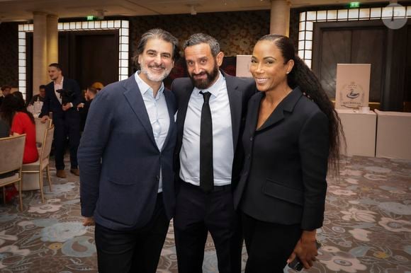 Exclusif - Stéphane Hasbanian, Cyril Hanouna, Christine Kelly au déjeuner du Chinese Business Club, avec C.Hanouna comme invité d’honneur, à Paris, France, le 19 juin 2025. © Jack Tribeca/Bestimage