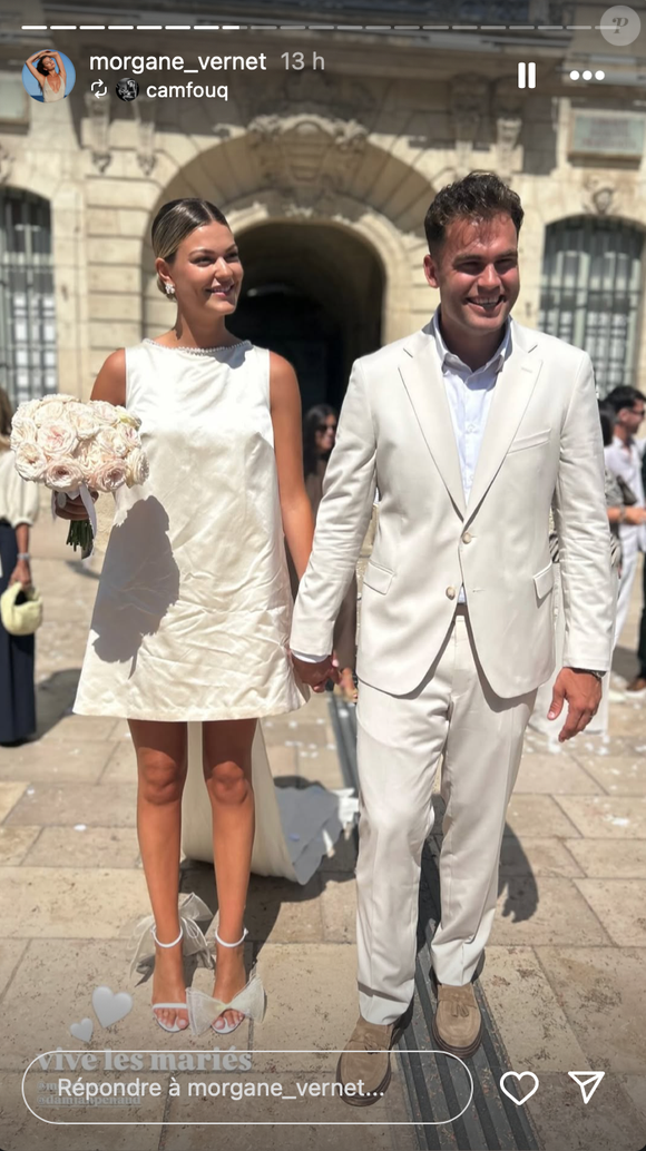 Damian Penaud a célébré son mariage civil avec Morgane Vernet, chirurgien-dentiste originaire du sud de la France...

Story Instagram de Morgane Vernet lors de son mariage avec Damian Penaud à la mairie. @morgane_vernet