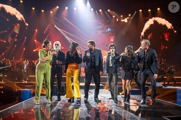 Exclusif - Catherine Ringer, Pierre Billon, Nolwenn Leroy, Patrick Bruel, Adrien Gallo, Jenifer Bartoli, Gad Elmaleh - Concert hommage à Johnny Hallyday "Que je t'aime" à l'AccorHotels Arena Paris Bercy à Paris. Le 14 septembre 2021 © Borde-Jacovides-Moreau / Bestimage