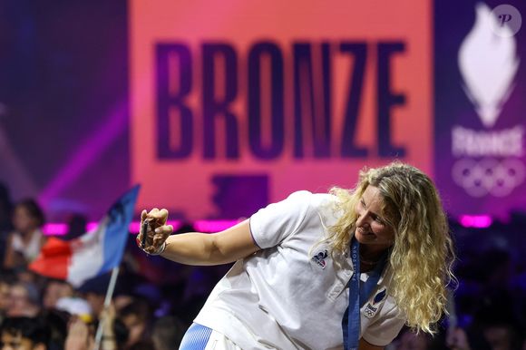 Sarah Steyaert et Charline Picon médaillées d'argent en skiff féminin le 3 août 2024.

© Stéphane Lemouton / Bestimage
